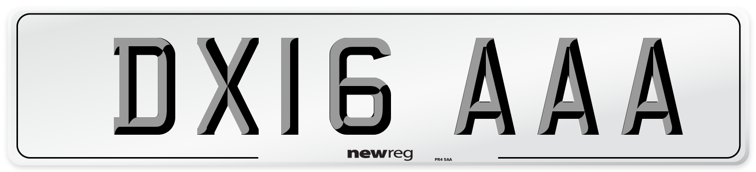 DX16 AAA Number Plate from New Reg